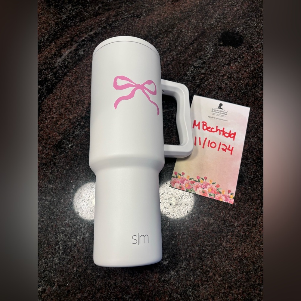 Simple Modern White Bow Trek Tumbler